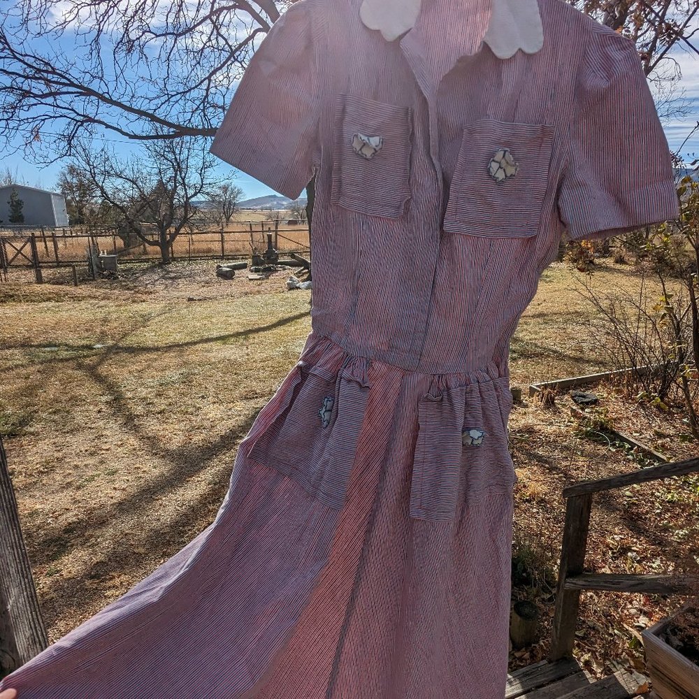Precious red white and blue Vintage dress - Picture 7 of 11